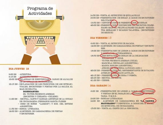 &quot;Horrores&quot; ortográficos y ausencia de autores nacionales en encuentro literario cochabambino