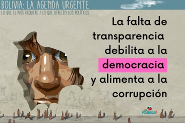 La falta de transparencia debilita a la democracia y alimenta a la corrupción