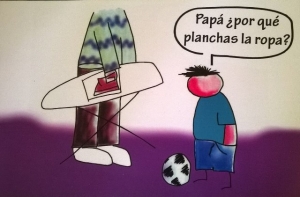 Postal creada para la campaña Repensando las paternidades.