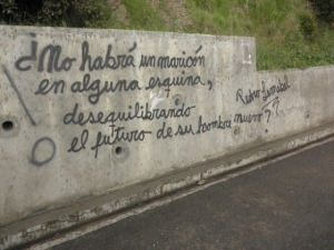 Graffiti de Pedro Lemebel en La Paz