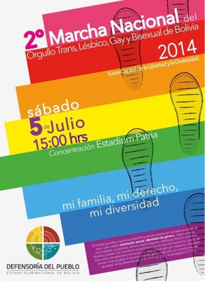 5 de Julio,  Segunda Marcha Nacional del Orgullo trans, lésbico, gay y bisexual de Bolivia
