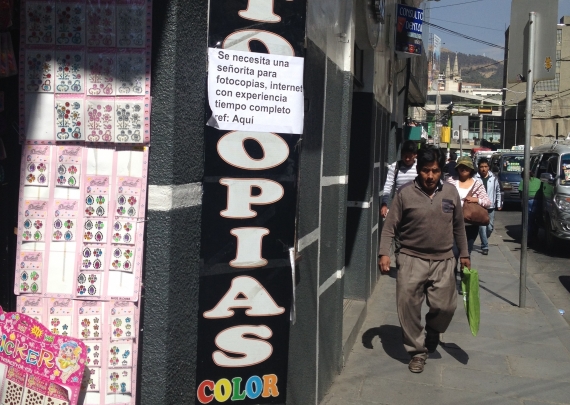 Oferta de empleo en La Paz.