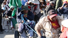 Comunarios de Llavini no permitieron el ingreso de la caravana de discapacitados