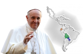 Ruta sudamericana del Papa Franciso para Julio de 2015